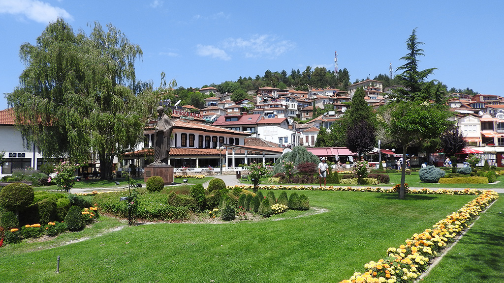 Ohrid gyönyörű, part menti része.